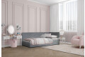 Фото 2 - Ліжко Eurosof Лілу 90х200 см з нішею та металопідйомником, сірий