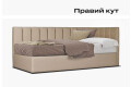 Фото 7 - Кровать Eurosof Софи 90х200 с нишей и металоподъёмником, бежевый