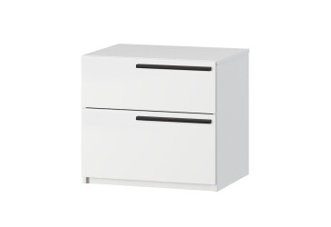 Фото Приліжкова тумба Kredens furniture Venus (0003) з 2 шухлядами 55 см, білий
