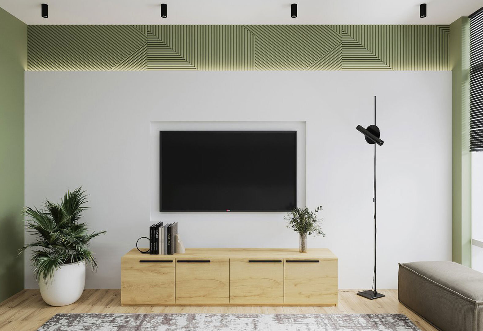 Фото 2 - Тумба під ТВ Kredens furniture Venus (0004) з 4 дверцятами 200 см, дуб аппалачі
