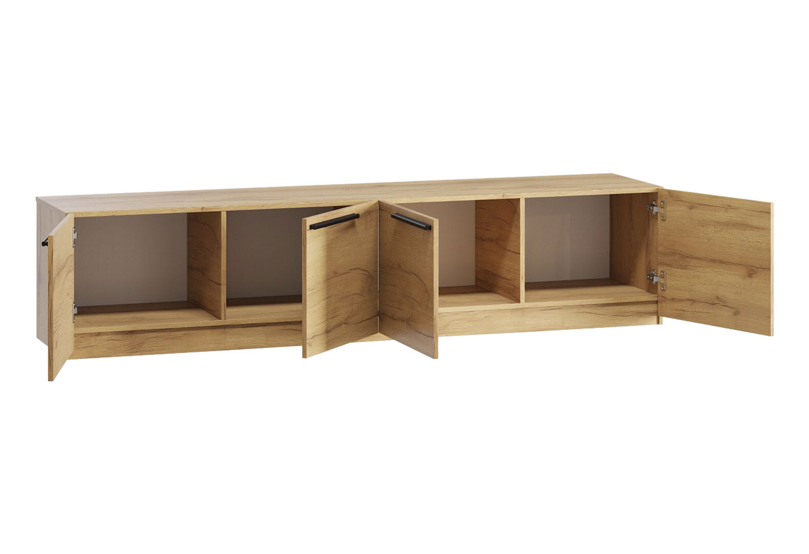 Фото 4 - Тумба під ТВ Kredens furniture Venus (0004) з 4 дверцятами 200 см, дуб аппалачі
