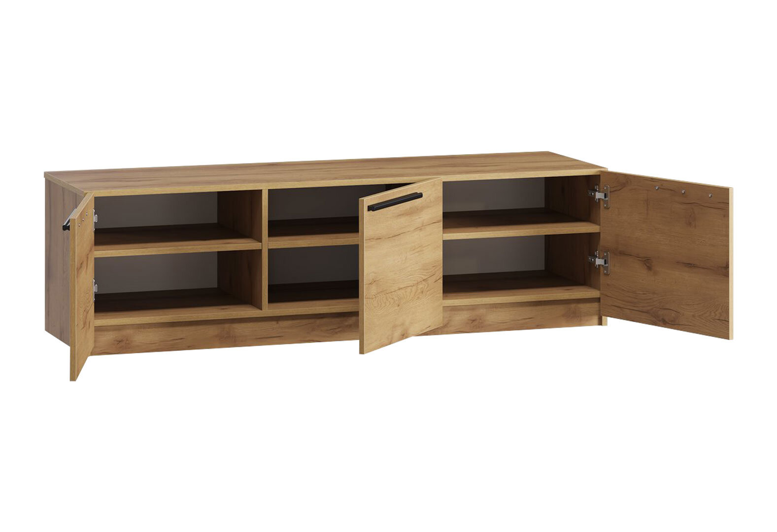 Фото 4 - Тумба під ТВ Kredens furniture Venus (0005) з 3 дверцятами 150 см, дуб аппалачі