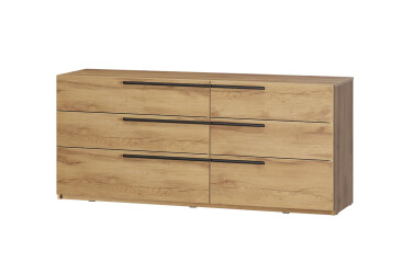 Фото Комод Kredens furniture Venus (0008) з 6 шухлядами 160 см, дуб аппалачі