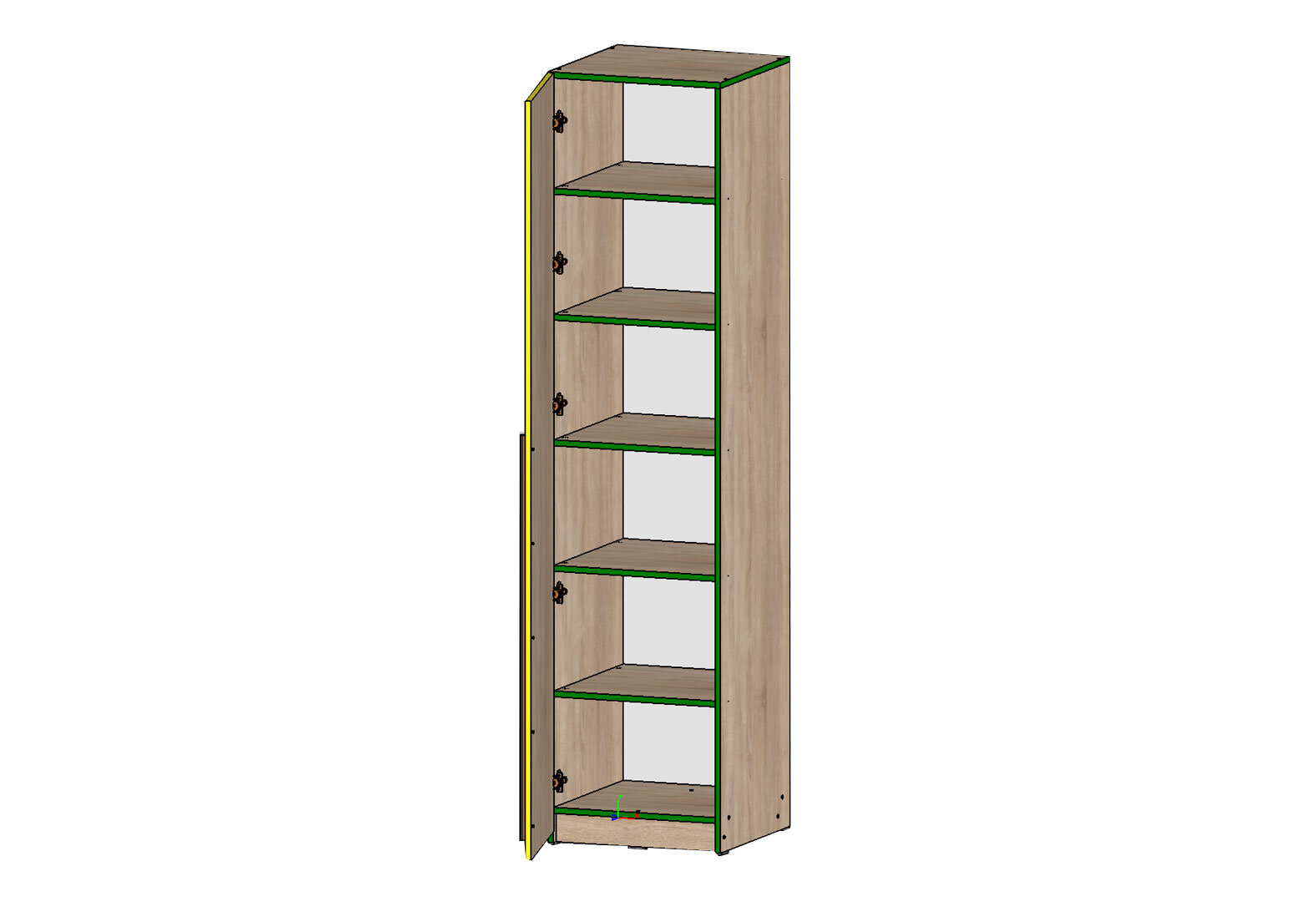 Фото 4 - Шафа-пенал закритий Kredens furniture Venus (0012) (полиці) 50 см, біла