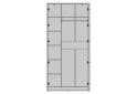 Image 3 - Шафа Kredens furniture Venus (0015) 2-дверна зі штангою і полицями 100 см, дуб аппалачі