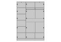Image 3 - Шафа Kredens furniture Venus (0020) 3-дверна зі штангою і полицями 150 см, біла