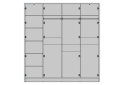Image 3 - Шафа Kredens furniture Venus (0028) 4-дверна зі штангами і полицями 200 см, дуб аппалачі