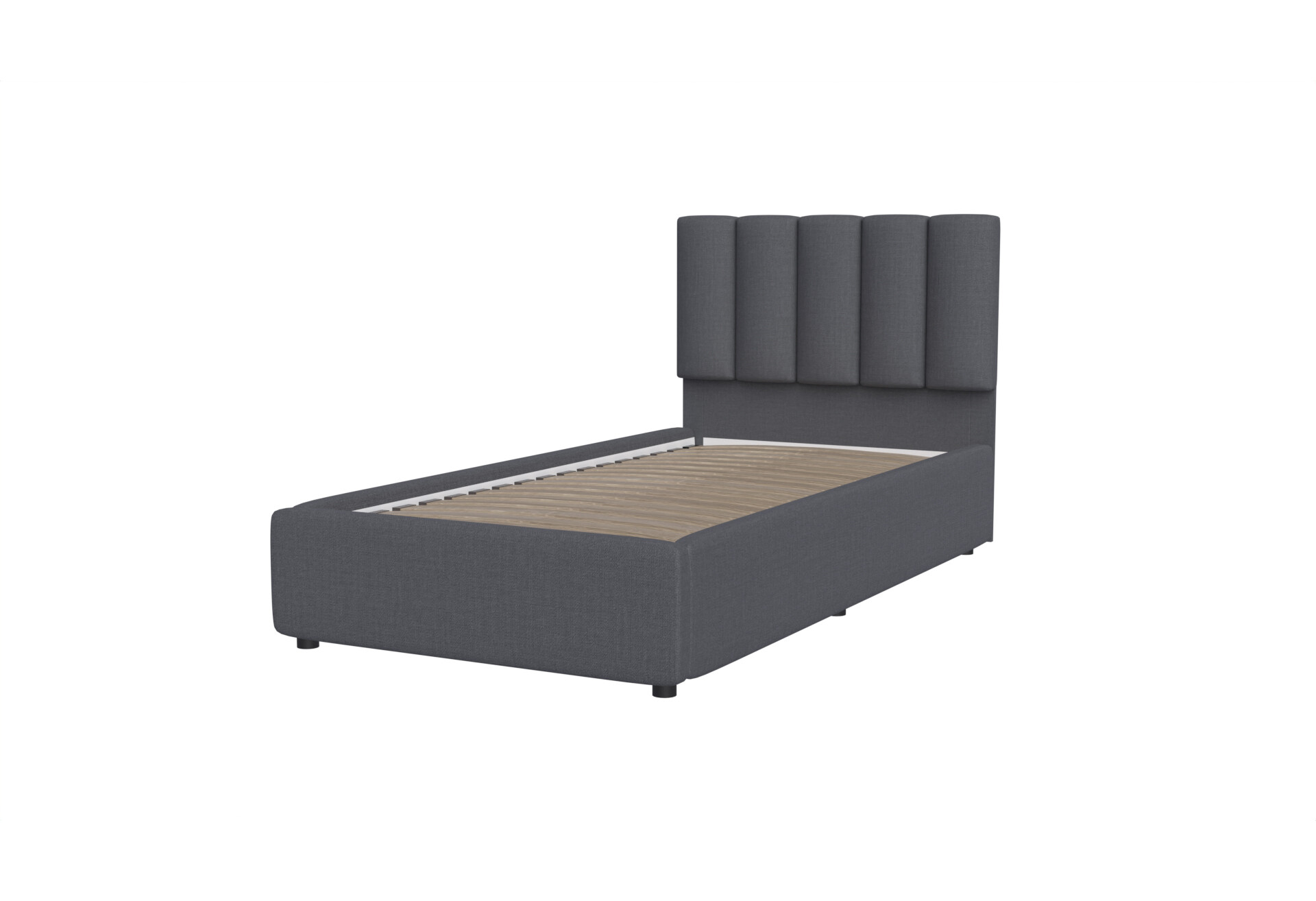 Фото 4 - Кровать-подиум UMa Монро 90х200 см подъемная деревянный каркас, серо-коричневое (Fancy 96)