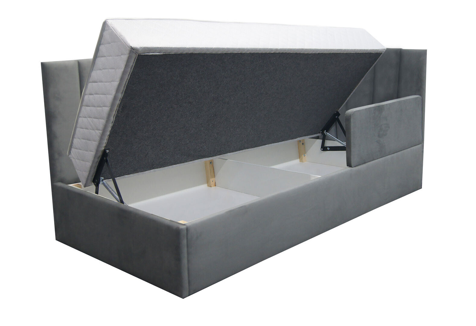 Фото 3 - Ліжко-подіум Vika Перлина 90х200 підйомне з матрацом та бортиком