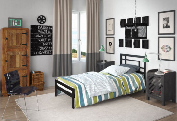 Фото Ліжко Tenero Хайфа Міні металеве із вкладом метал + ДВП 90х200