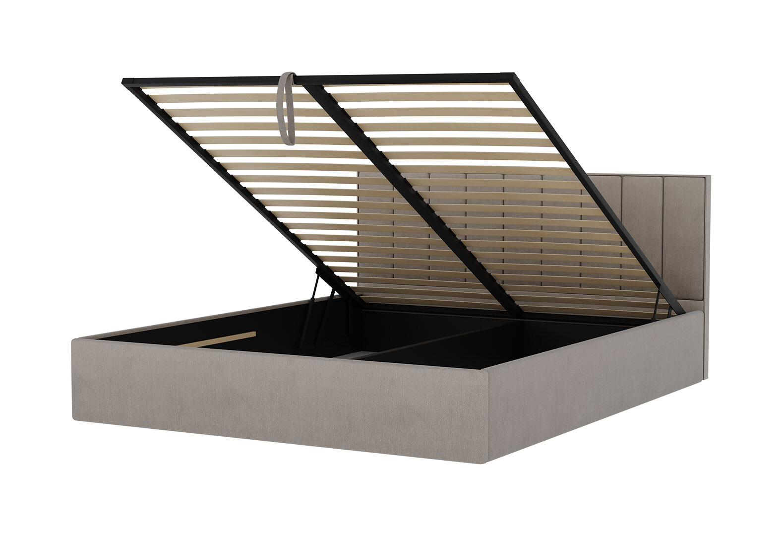 Фото 4 - Кровать-подиум Арбор Древ Рафаэль 160х200, сосна, подъемная, металлический каркас, беж (Лагуна 7)