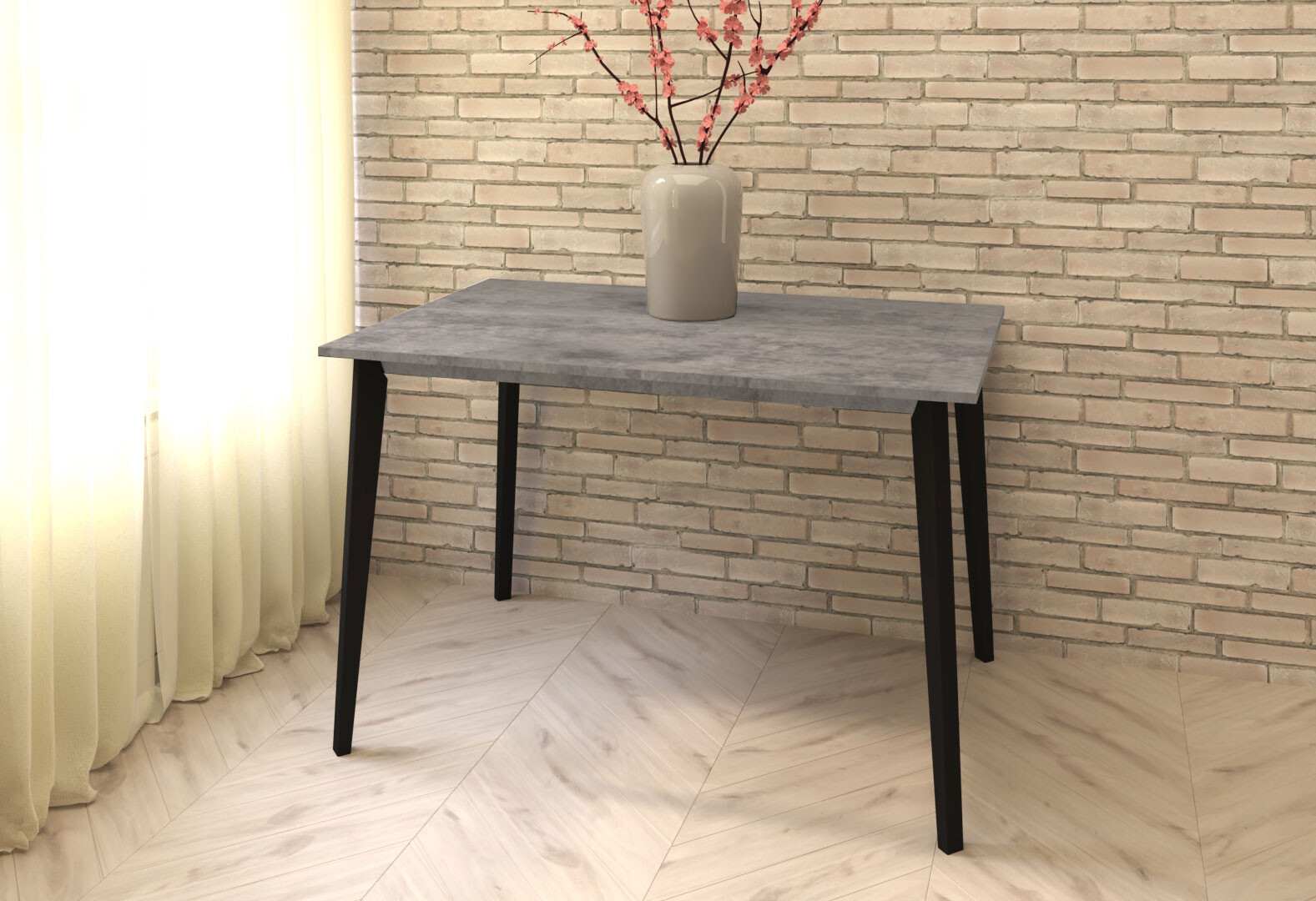 Фото 3 - Стіл Неман Турін 1180х680, оксид мат Р254