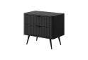 Image 1 - Прикроватная тумба Perfect Home Ланте / Lante с 2 ящиками 63 см, черный, черные ножки