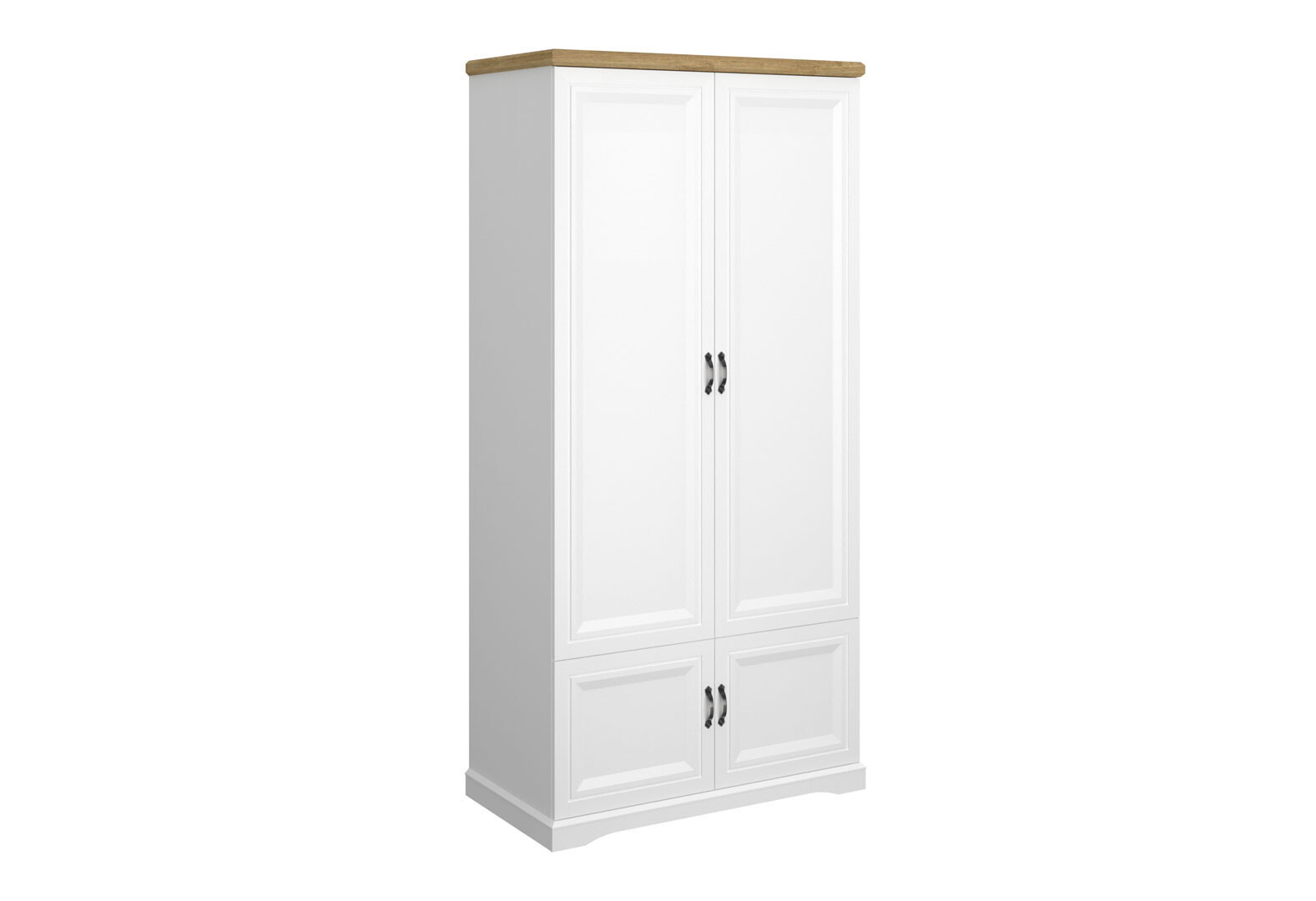 Фото 4 - Шкаф VMV holding Рива / Riva 4-дверный 103 см, белый / дуб Харбор золотой