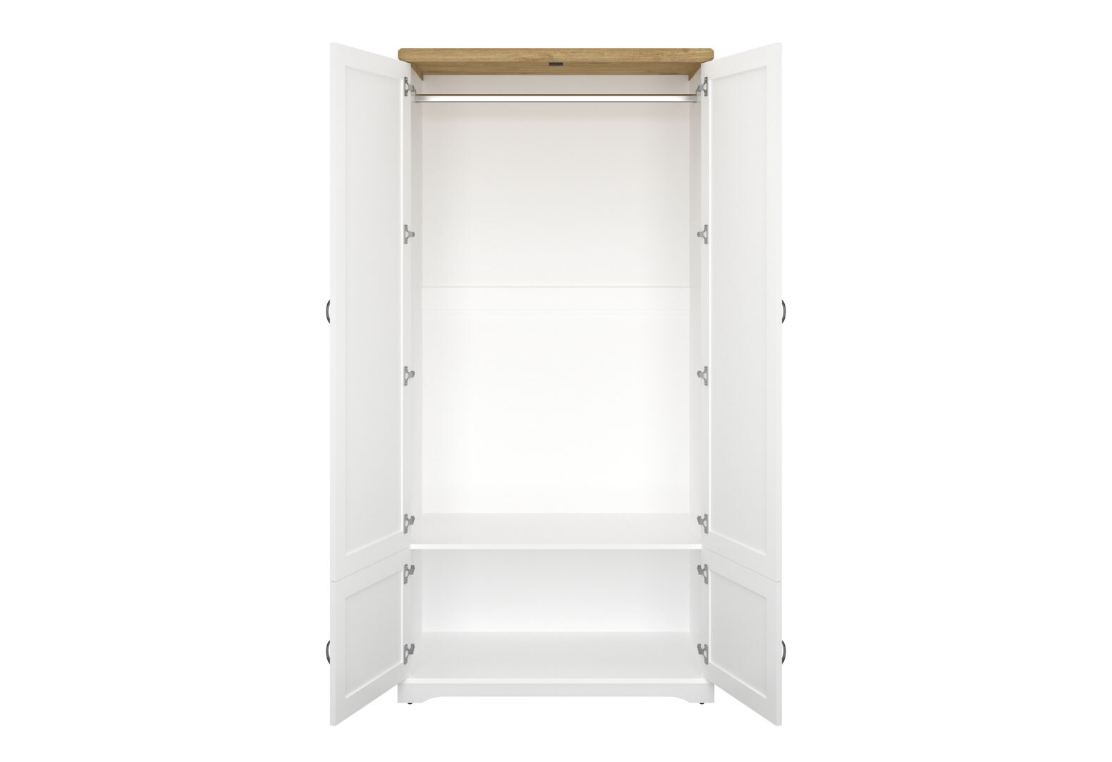 Фото 3 - Шкаф VMV holding Рива / Riva 4-дверный 103 см, белый / дуб Харбор золотой