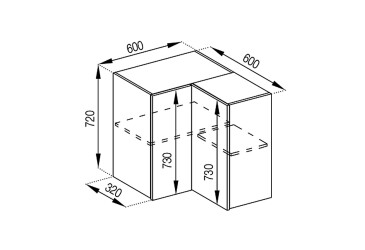 Фото В 60x60 угол прямой Софи Лак Svit Mebliv