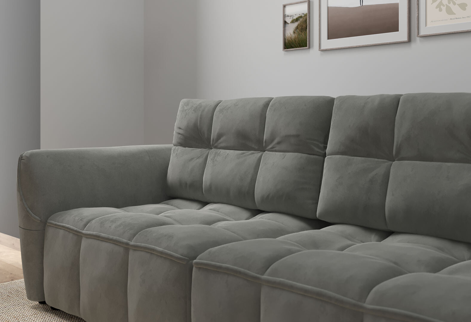 Фото 7 - Диван Вика Монтана 245x125 см, серый (Delano 705)