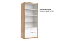 Фото 6 - Шкаф МироМарк Асти 2-дверный с 2 ящиками 95 см без зеркал Дуб крафт / Белый, серия Н