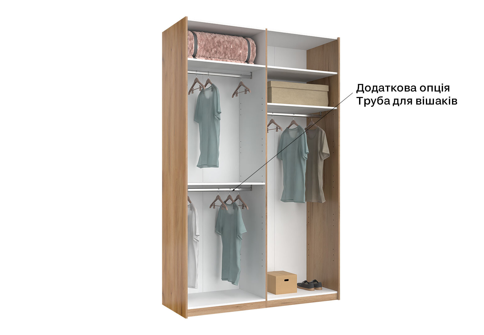 Фото 9 - Шкаф-купе МироМарк Асти с зеркалом 2-дверный 150х240 см Глянец Белый серия Н