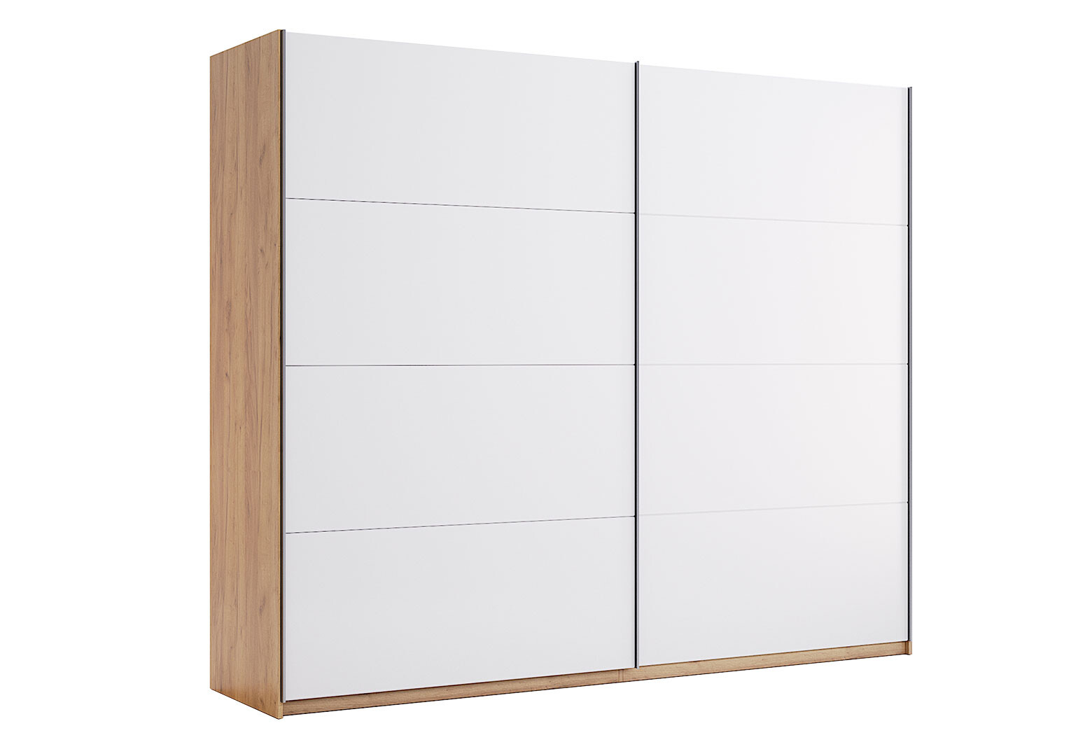 Фото 2 - Шкаф-купе МироМарк Асти 2-дверный 250х210 см Дуб крафт/Глянец Белый серия Н