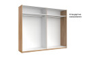 Фото 4 - Шкаф-купе МироМарк Асти с зеркалом 2-дверный 250х210 см Дуб крафт/Глянец Белый серия Н