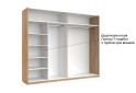 Фото 7 - Шкаф-купе МироМарк Асти с зеркалом 2-дверный 250х210 см Дуб крафт/Глянец Белый серия Н