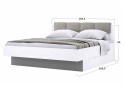 Фото 3 - Ліжко-подіум MiroMark Бартон (без вкладу) з шухлядами 160х200 см, супер мат білий