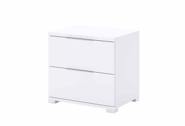 Фото Тумба прикроватная MiroMark Бартон с 2 ящиками 50 см, супер мат белый