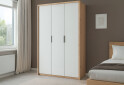 Фото 2 - Шкаф МироМарк Асти 3-дверный 140 см Дуб крафт/Белый серия Н