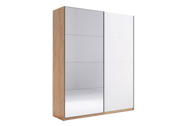 Фото Шкаф-купе МироМарк Асти с зеркалом 2-дверный 150х210 см Глянец Белый серия Н