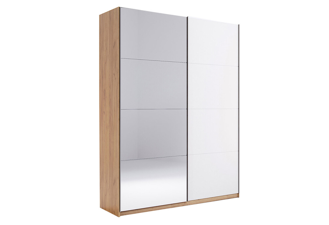 Фото Шкаф-купе МироМарк Асти с зеркалом 2-дверный 200х240 см Глянец Белый серия Н