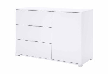 Image Комод MiroMark Бартон 1-дверний з 3 шухлядами 120 см, супер мат білий