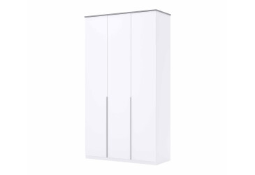 Фото Шкаф MiroMark Бартон 3-дверный 136 см без зеркал, супер мат белый серия Н