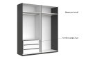 Image 11 - Шкаф MiroMark Энни 4-дверный с зеркалами 183 см, глянец черный серия Н