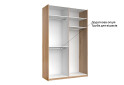Фото 4 - Шафа-купе MiroMark Луна 2-дверна із дзеркалом 150х240 см Дуб Крафт/Мат Лава, серія Н