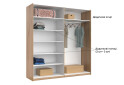 Фото 18 - Шафа-купе MiroMark Луна 2-дверна 200х210 см фасади Лава/Дуб Крафт, серія Н
