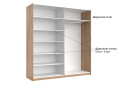 Фото 19 - Шафа-купе MiroMark Луна 2-дверна 200х210 см фасади Лава/Дуб Крафт, серія Н
