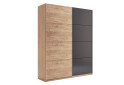Фото 3 - Шкаф-купе МироМарк Луна 2-дверный 200х240 см фасады Дуб Крафт/Мат Лава, серия Н