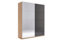 Фото 1 - Шкаф-купе МироМарк Луна 2-дверный с зеркалом 150х210 см фасады Лава, серия Н
