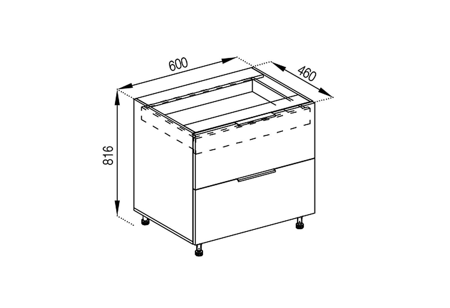 Фото 1 - Н 60 Ш (+ ВШ) LUX Алиса Svit Mebliv
