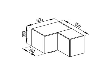 Фото А 60x60 кут прямий (320) Аліса Світ Меблів