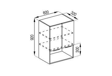 Фото В 60 2Д п/микровол. (h-920) Алиса Лак Svit Mebliv