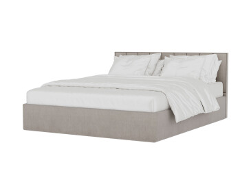 Фото Кровать-подиум Арбор Древ Рафаэль с матрасом София Нью 160х200, сосна, подъемная, металлический каркас, беж (Лагуна 7)