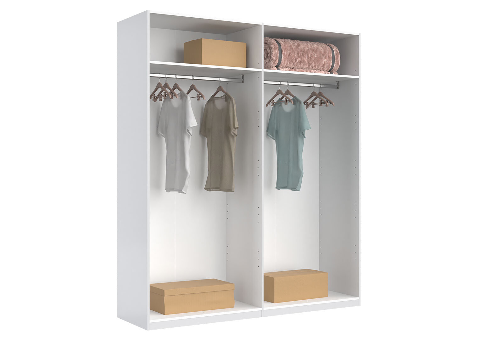 Фото 4 - Шафа MiroMark Фемілі 4-дверна з дзеркалами 179 см Біла, серія Н