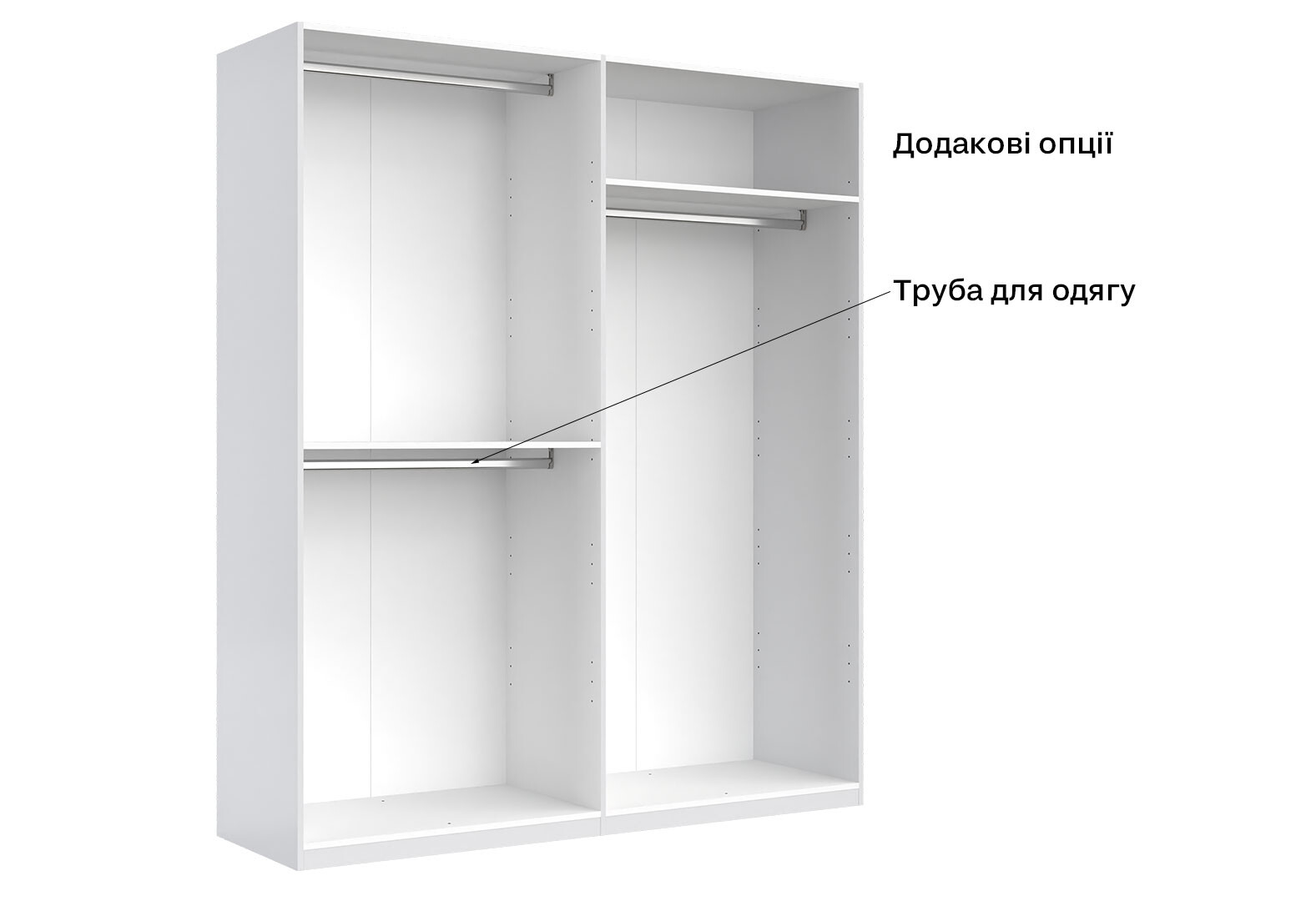 Фото 16 - Шафа MiroMark Фемілі 4-дверна з дзеркалами 179 см Біла, серія Н