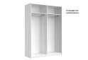 Фото 6 - Шафа-купе MiroMark Фемілі 2-дверна 150х210 см Біла, серія Н