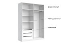 Фото 8 - Шафа-купе MiroMark Фемілі 2-дверна 150х210 см Біла, серія Н