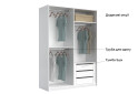 Фото 13 - Шафа-купе MiroMark Фемілі 2-дверна 150х210 см Біла, серія Н