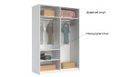 Фото 18 - Шафа-купе MiroMark Фемілі 2-дверна 150х210 см Біла, серія Н