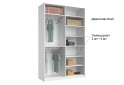 Фото 6 - Шафа-купе MiroMark Фемілі 2-дверна із дзеркалом 150х240 см Біла, серія Н